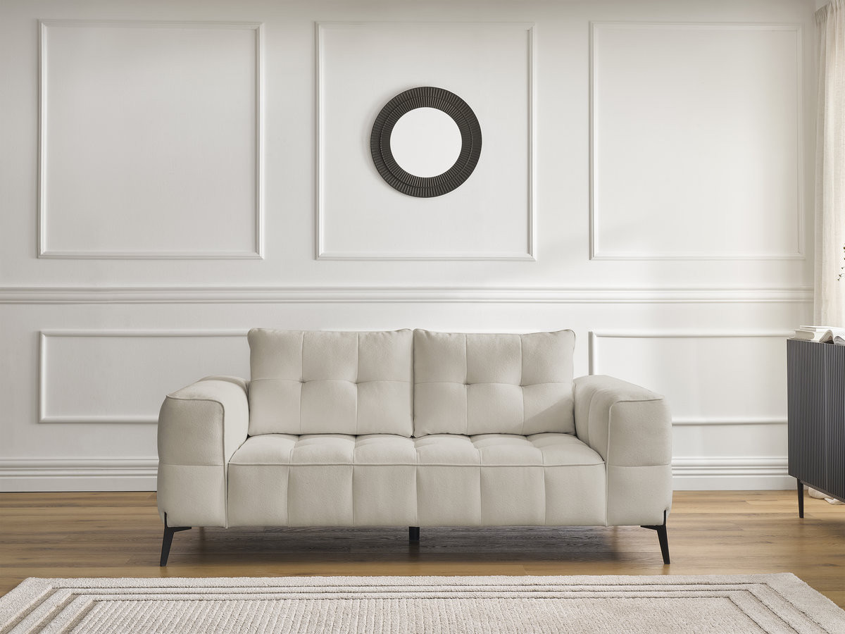 Bobochic Anis Sofa 2-Sitzer Strukturstoff Beige