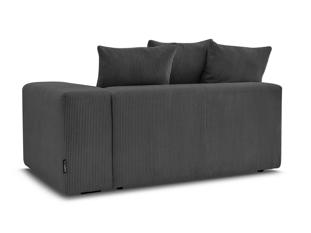 Bobochic Voltaire Sofamodul 2-Sitzer 178 × 100 cm Cordsamt Dunkelgrau Ecke rechts