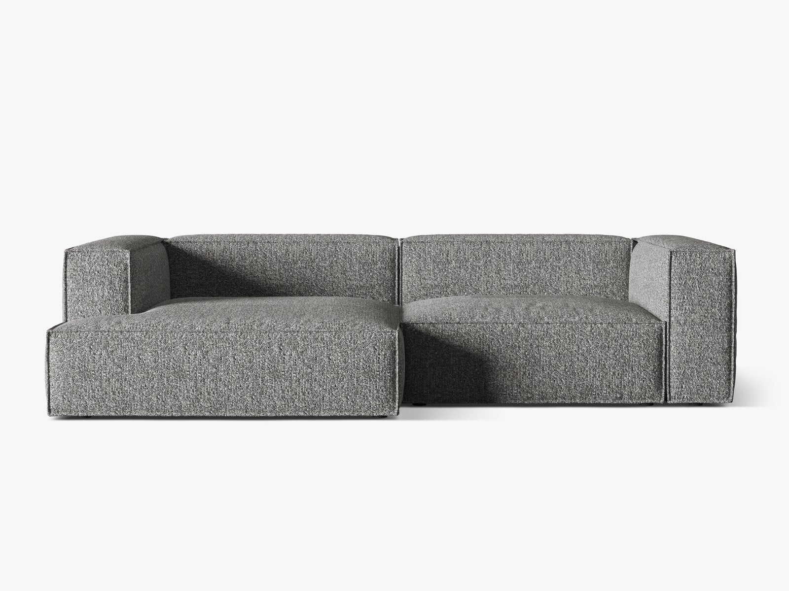 Micadoni Ecksofa Nuria 4-Sitzer Links Boucle Graphit