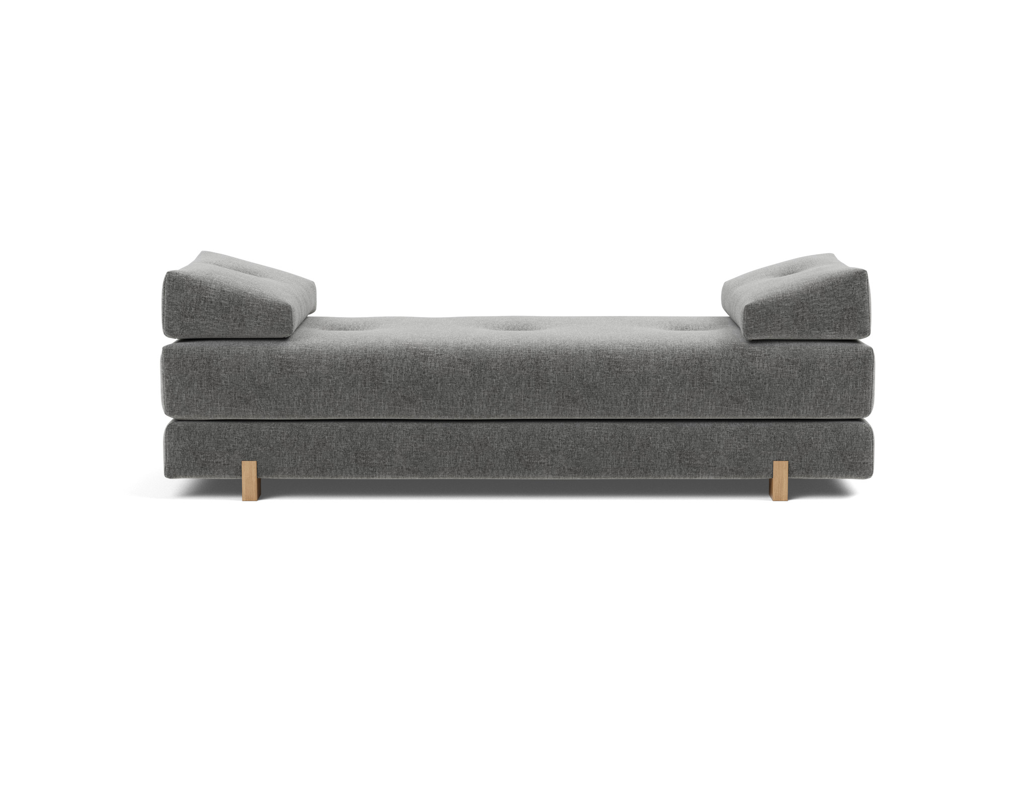 Tagesbett Sigmund Strukturierter Stoff Twist 563-Charcoal Beine Drip Eiche