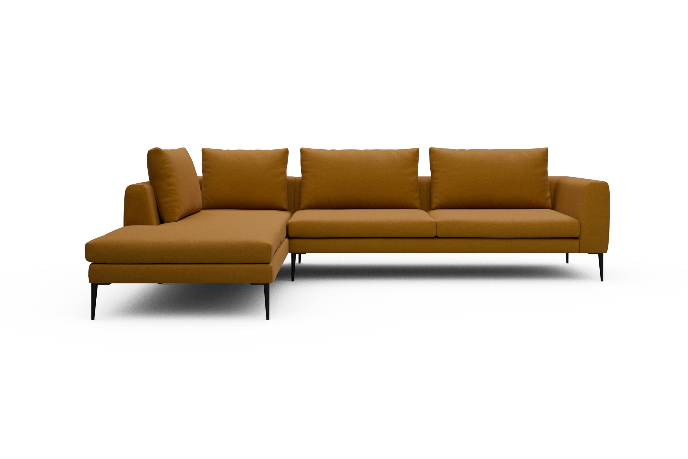 Skandi Home Ecksofa Paul Relax-Ecke rechts mit 3-Sitzer Satya-Ocre moebelfaktor