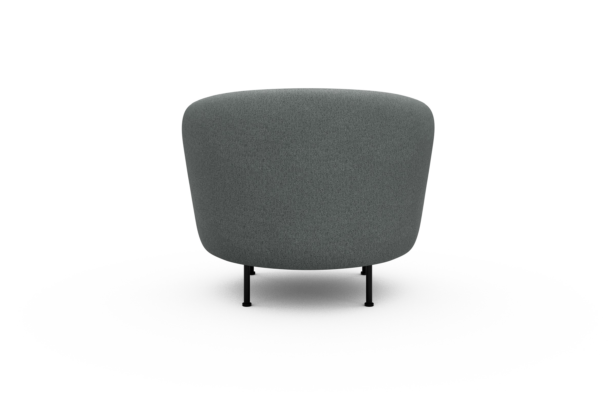 Sessel Ronda Metallbeine Schwarz Denari-Soft-Grey
