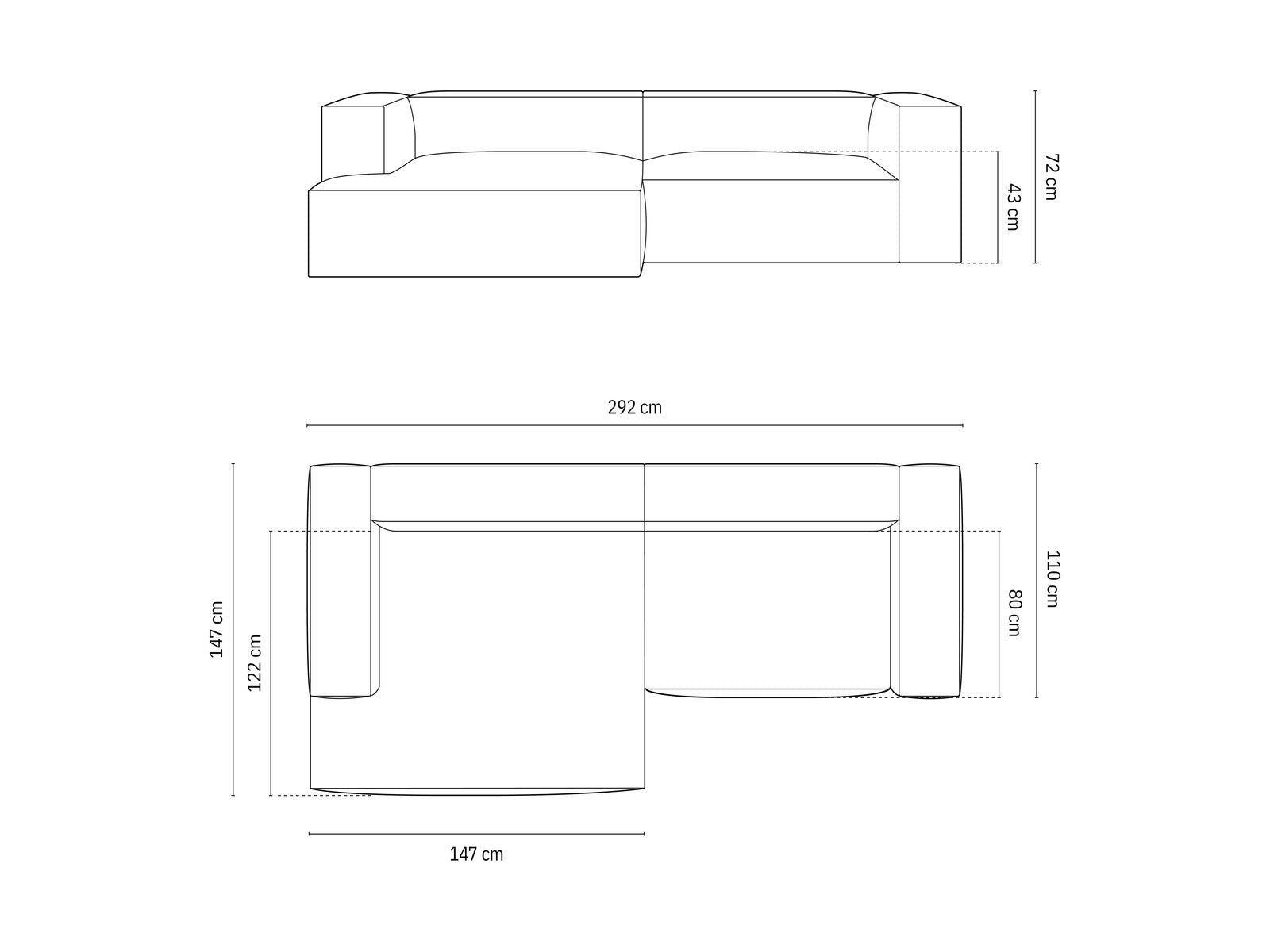 Micadoni Ecksofa Nuria 4-Sitzer Links Samt Beige