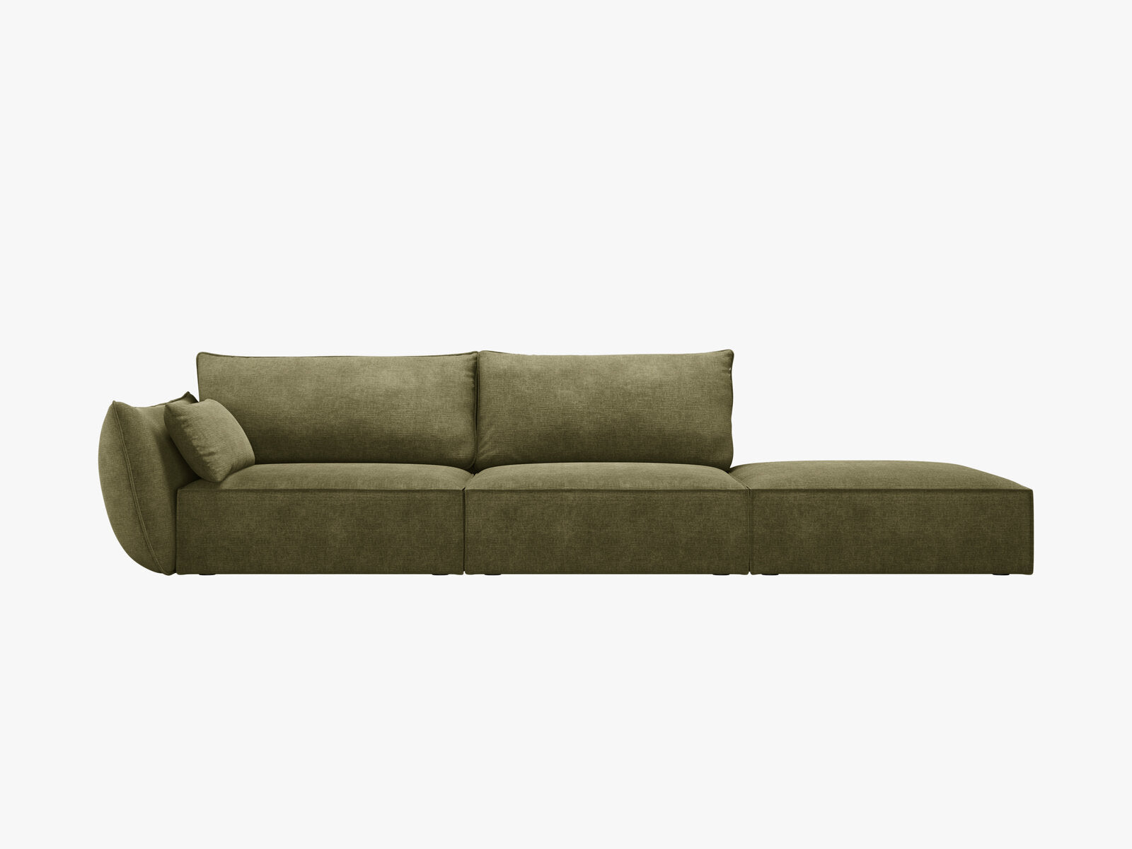 Micadoni Sofa Kaelle 4-Sitzer Rechts Chenille Over The Horizon Grün