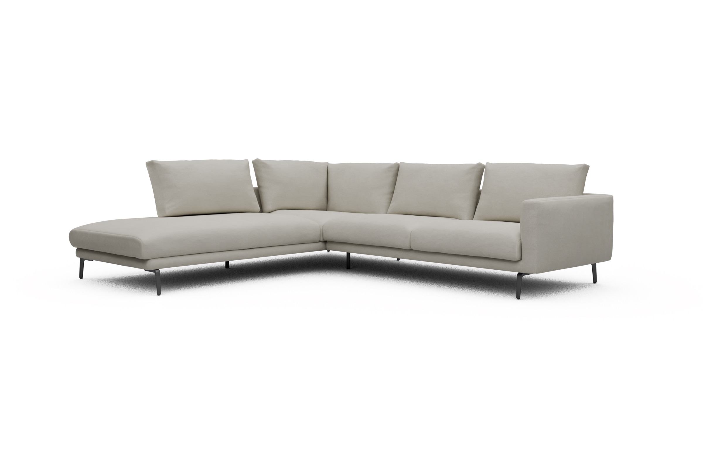 Ecksofa Karl Relax-Ecke links mit 2,5-Sitzer Denari-Clean-Beige