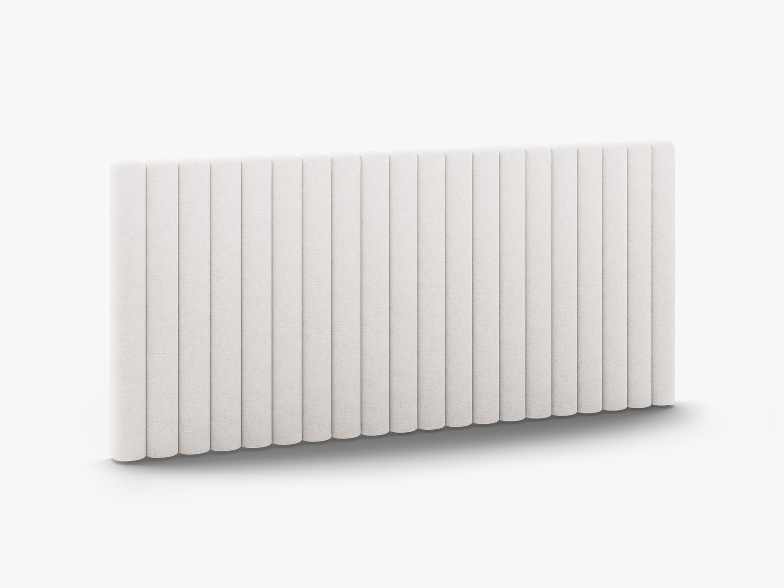 Micadoni Mistero Samtiger Kopfteil 160 cm Strukturierter Stoff Moly Helles Beige 200x95