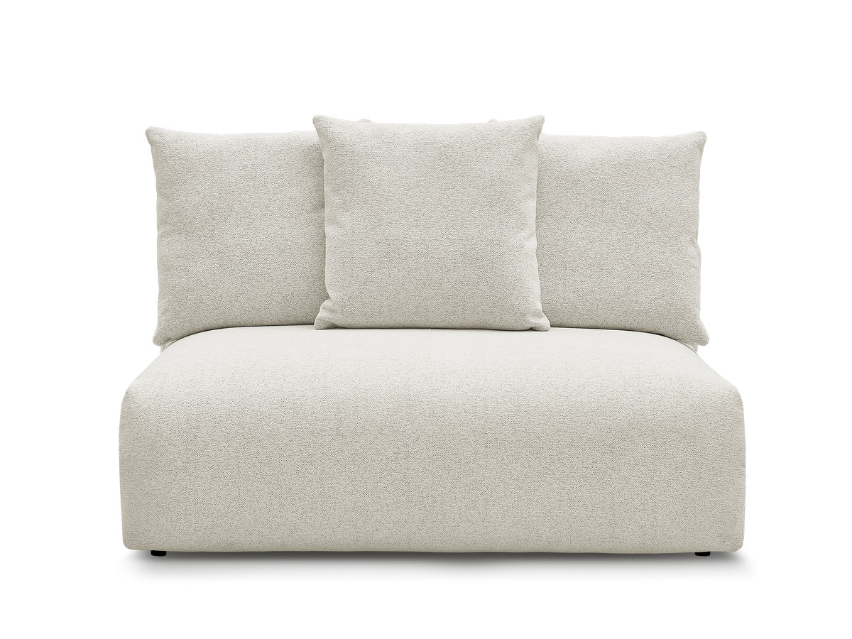 Bobochic Voltaire Sofamodul 2-Sitzer 142 × 100 cm Melange-Stoff Weiß