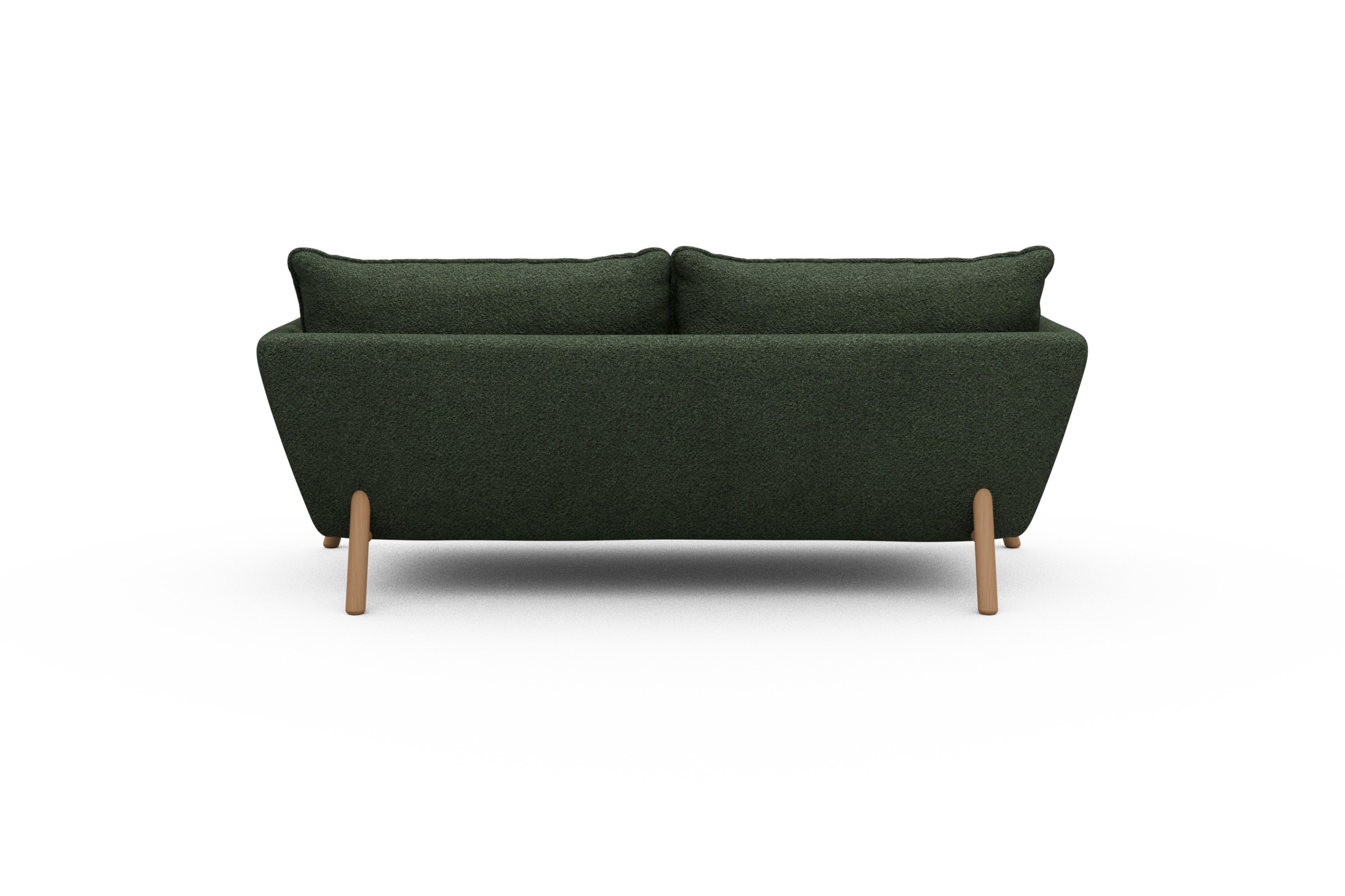 Sofa Emil PREMIUM 2-Sitzer Beinfarbe Eiche Natur Vanora-Deep-Green
