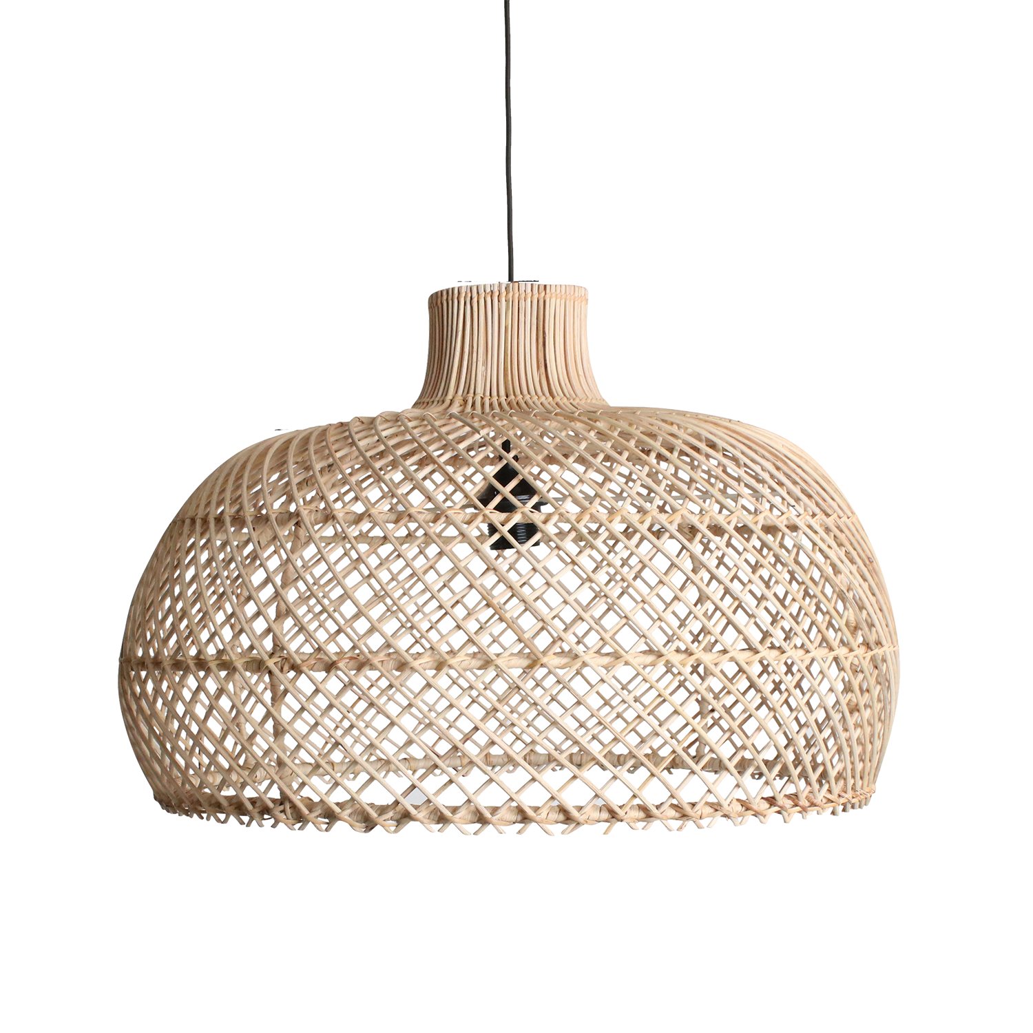 Raw Materials Maze Rattan-Hängelampe natur Ø 57x36cm