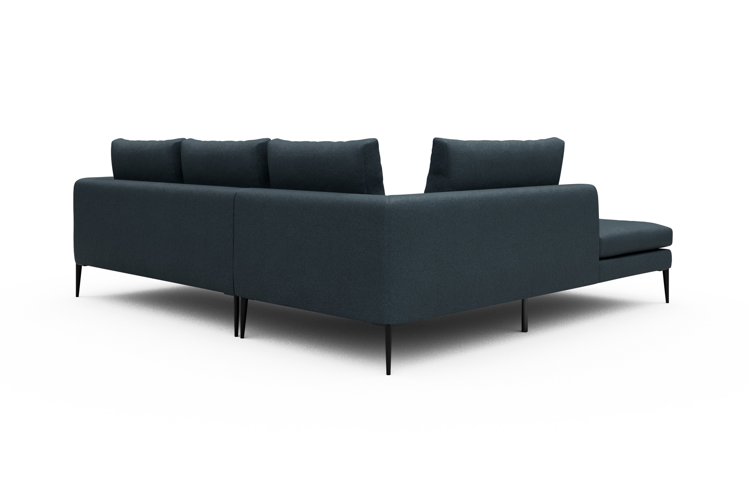 Ecksofa Paul Relax-Ecke links mit 2-Sitzer Denari-Royal-Blue