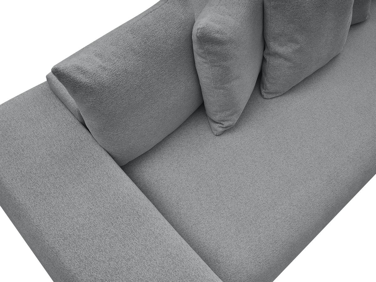 Bobochic Voltaire Sofa 4-Sitzer mit Pouf 280 × 124 cm Melange-Stoff Dunkelgrau