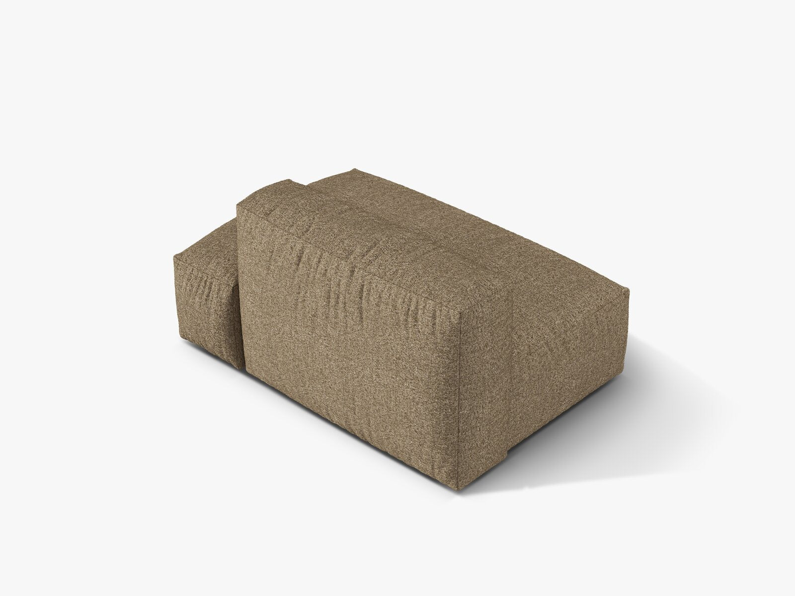Micadoni Ecksofa-Modul Martina 1-Sitzer Rechts Boucle Monet Cappuccino
