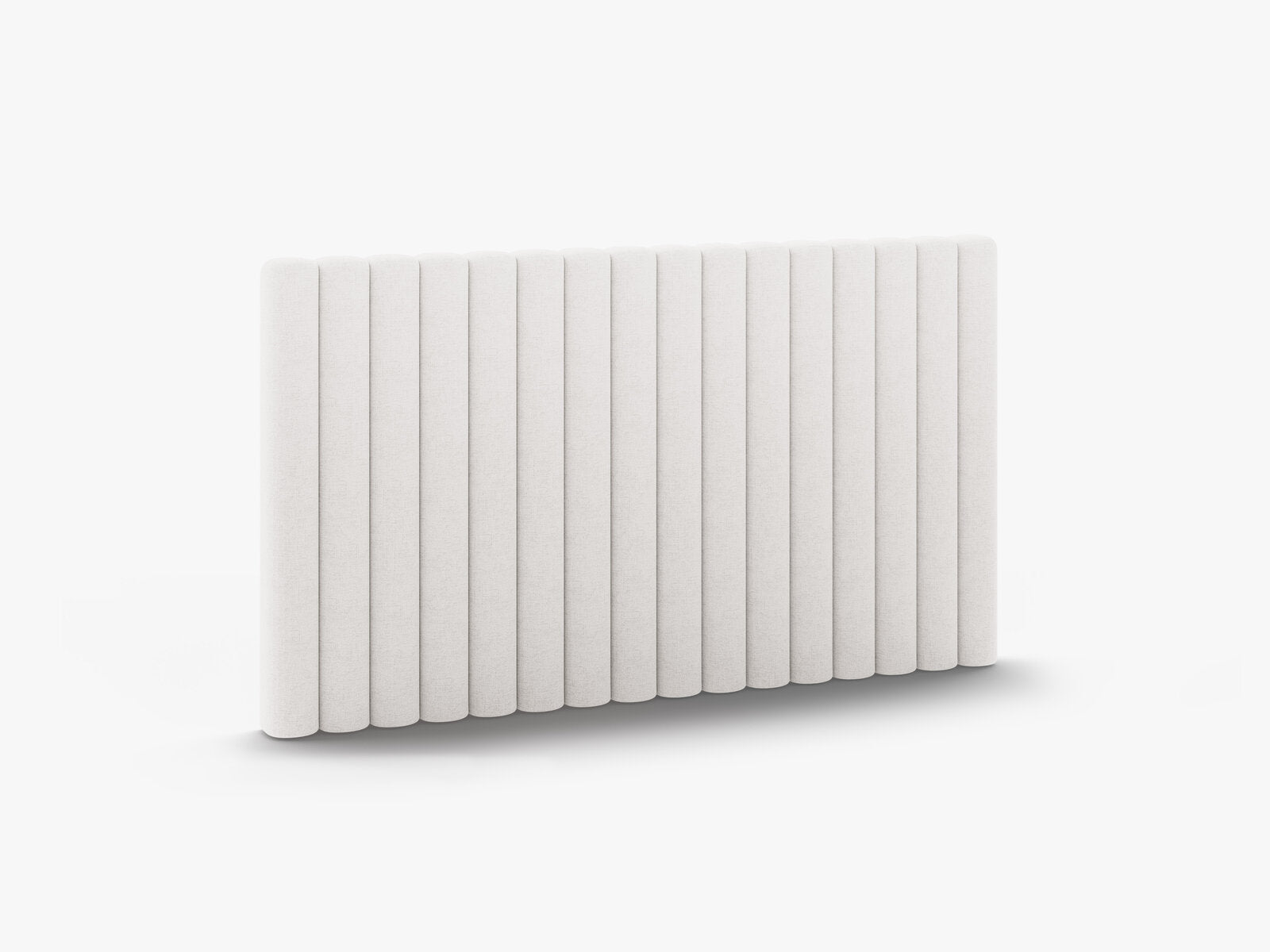 Micadoni Mistero Samtiger Kopfteil 160 cm Strukturierter Stoff Moly Helles Beige 160x95