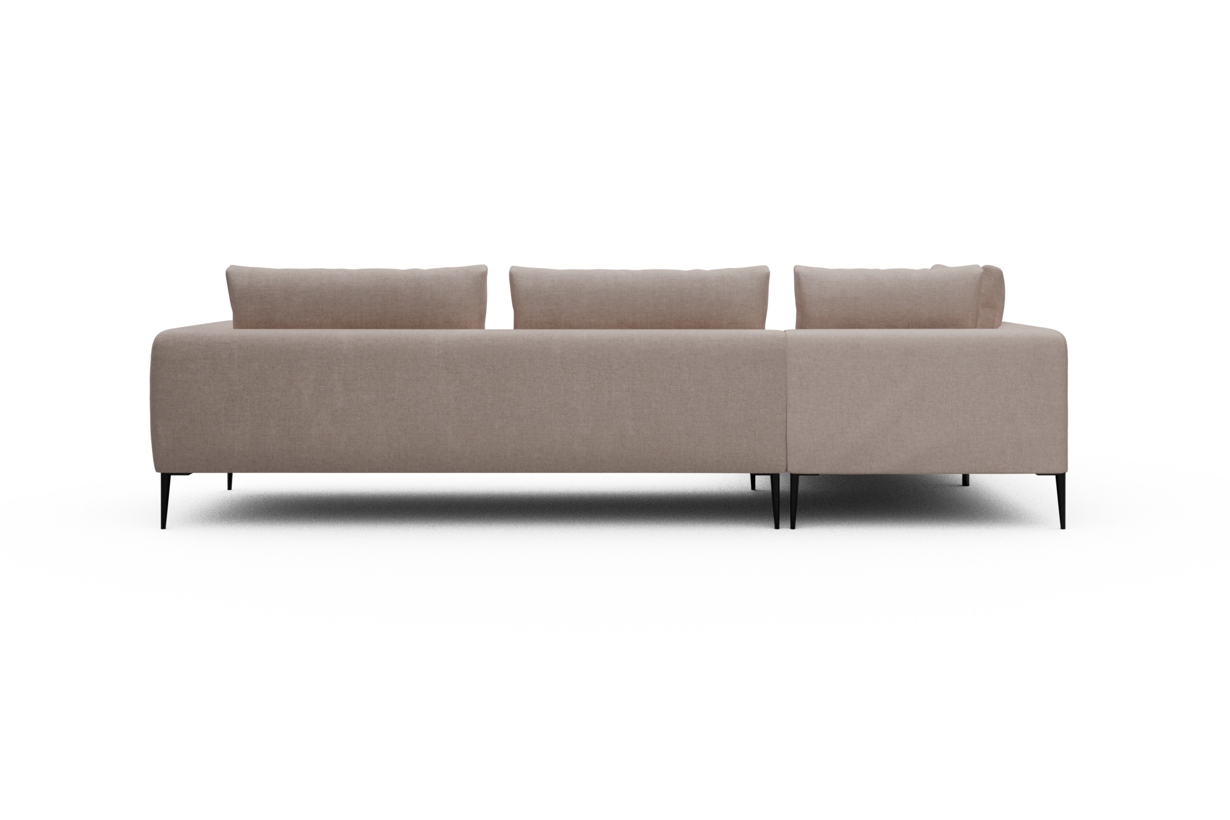 Ecksofa Paul Relax-Ecke rechts mit 3-Sitzer Weda-Sand