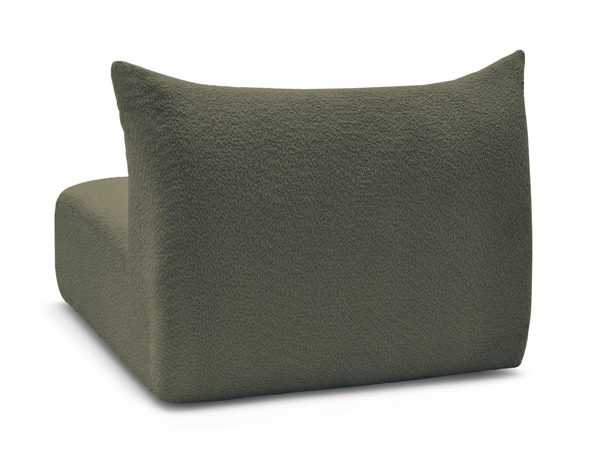 Bobochic Azra Sofamodul 2-Sitzer 120 × 112 cm Bouclé-Stoff Grün