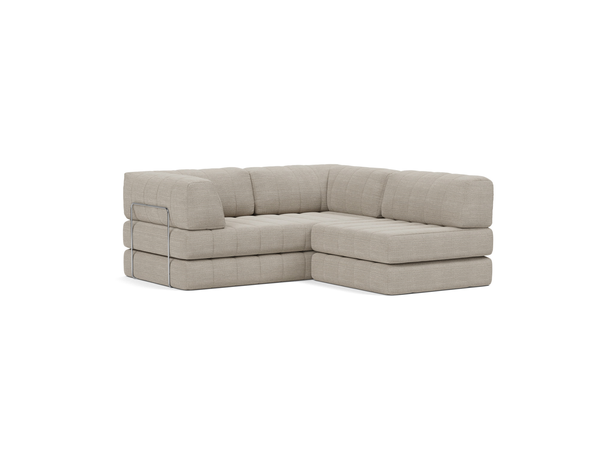 Schlafsofa CozyPad Grand mit Armlehnen Strukturierter Stoff Kenya 579-Gravel