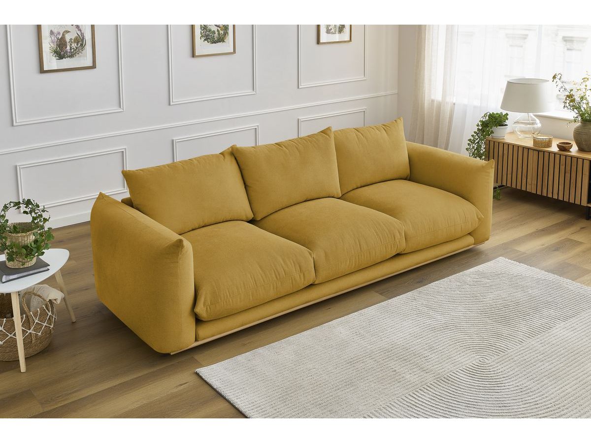 Bobochic Ernest Sofa 3-Sitzer 265 × 106 cm Stoff Gelb