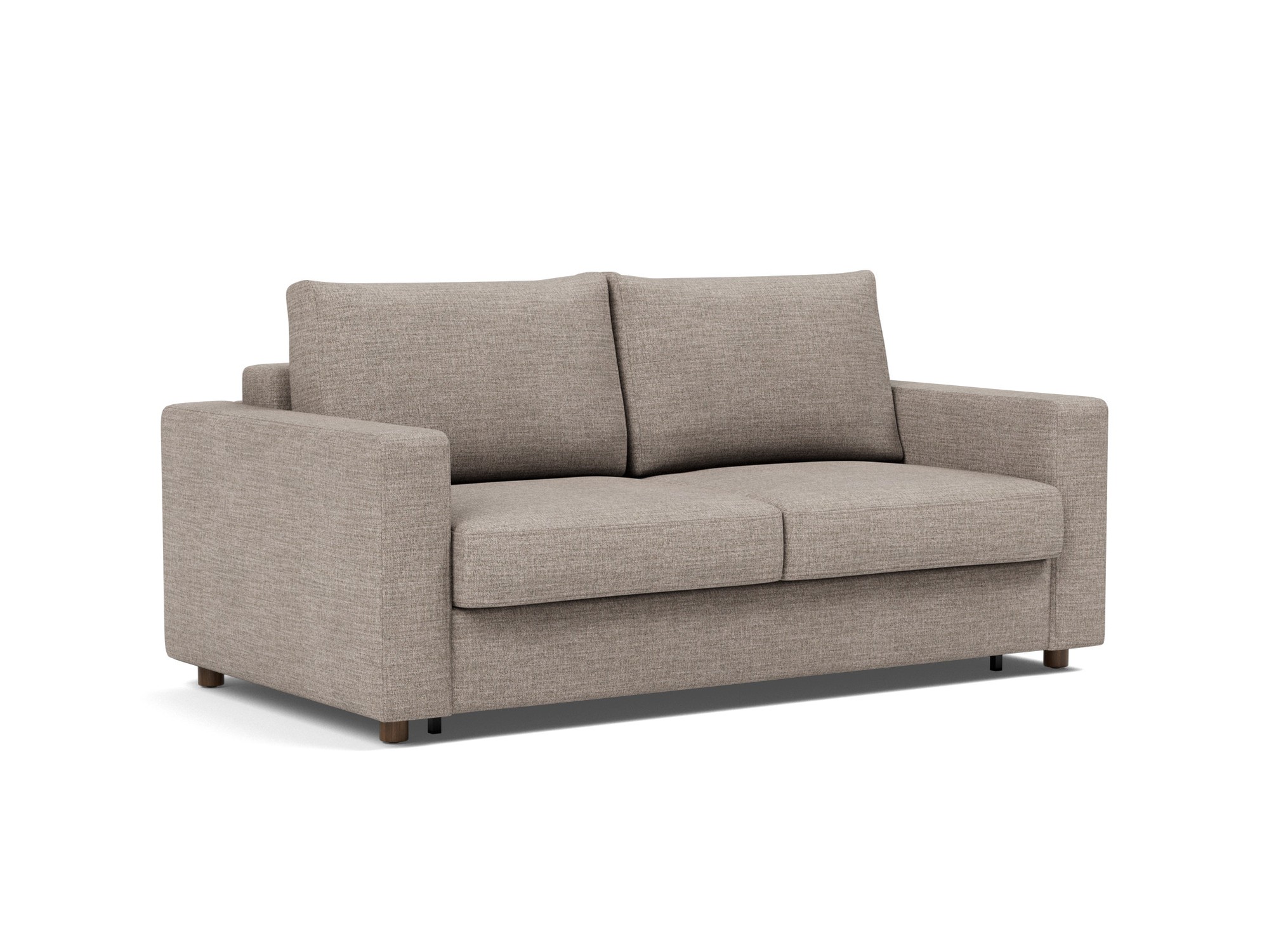 Schlafsofa Neah mit Standard-Armlehnen 160 Chenille Yuveno 472-Warm-Grey