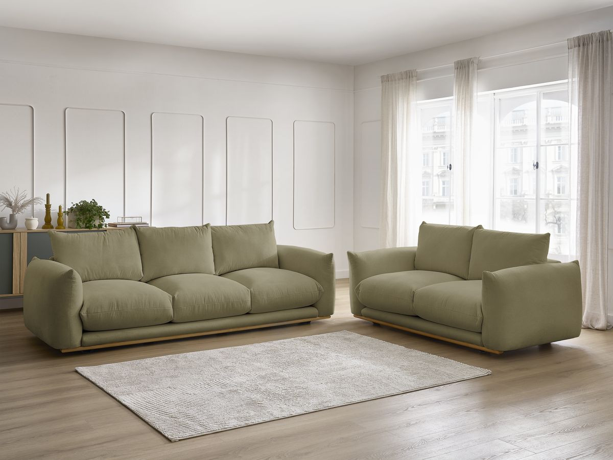 Bobochic Ernest Sofa 5-Sitzer Stoff Grün