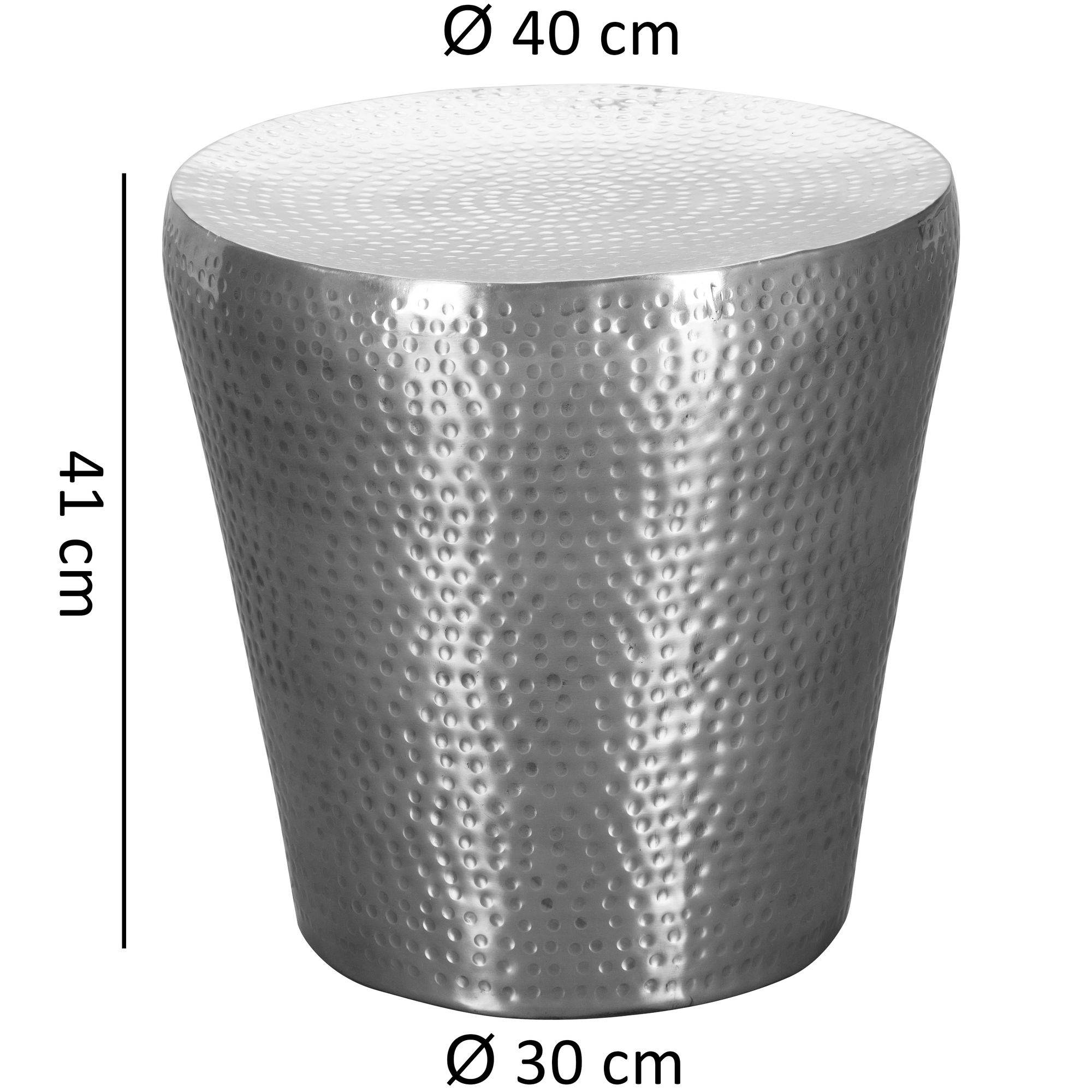 Beistelltisch Vega Aluminium Silber Ø 41 × H 41 cm