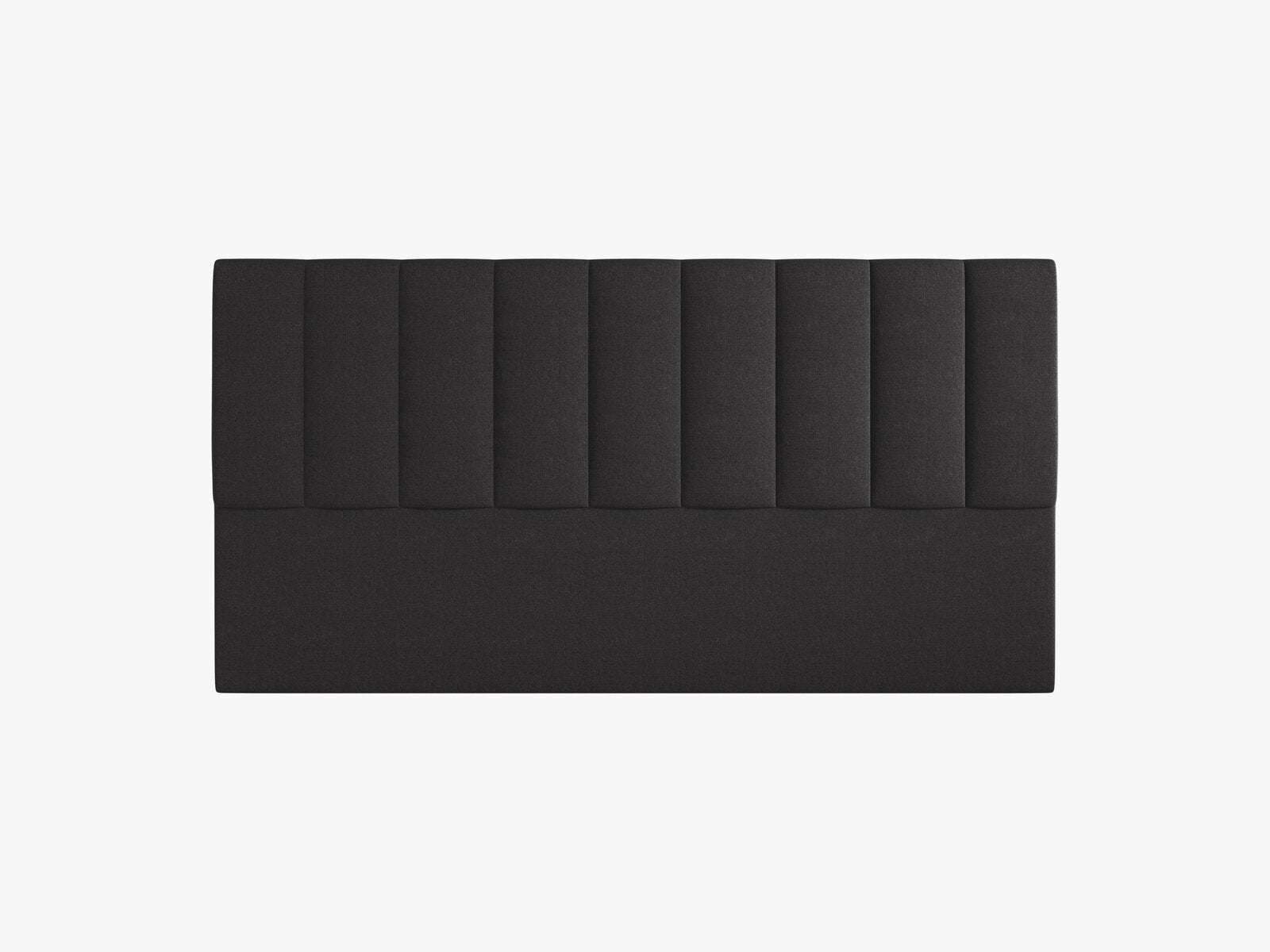 Micadoni Marl Samtiger Kopfteil 140 cm (H 95 cm) Chenille Eden Anthrazit 180x95