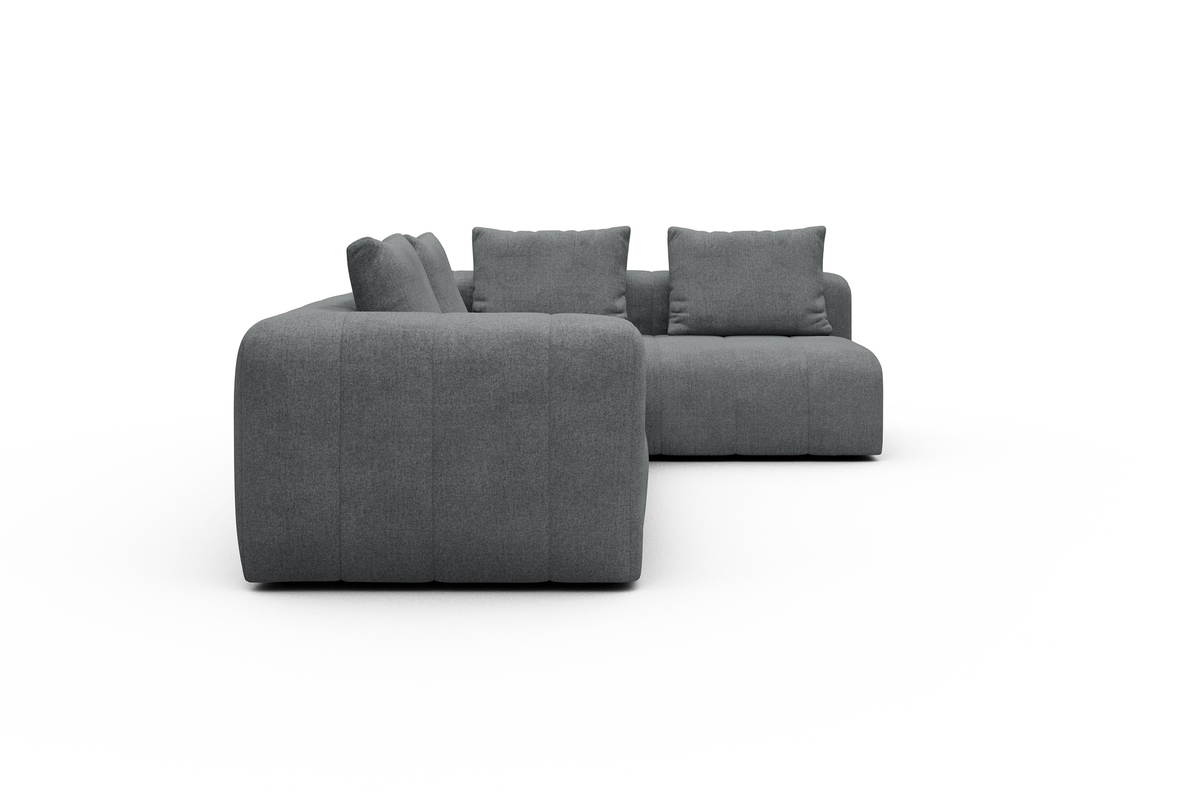 Ecksofa Hugo 2x 2,5-Sitzer Armlehne links Casone-Gravel-Grey