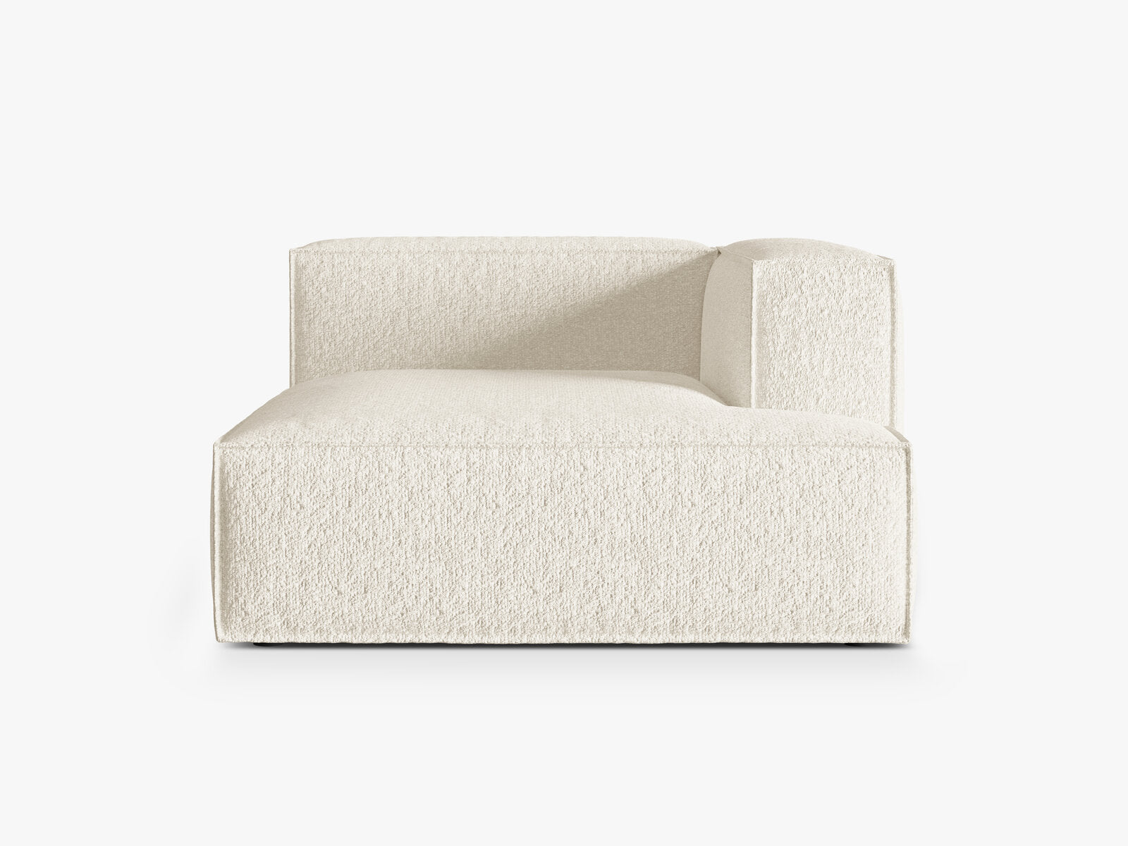 Micadoni Recamiere Nuria 1-Sitzer Rechts Boucle Elfenbein