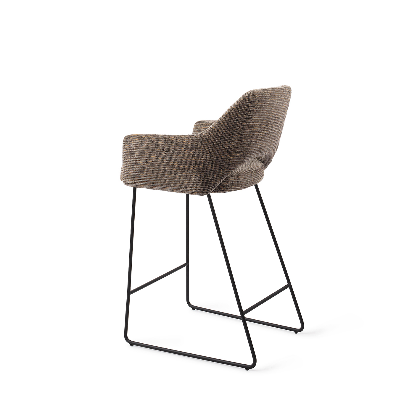 Jesper Home Barhocker Yanai Checked Chestnut Slide Schwarz Tresenhöhe 65 cm