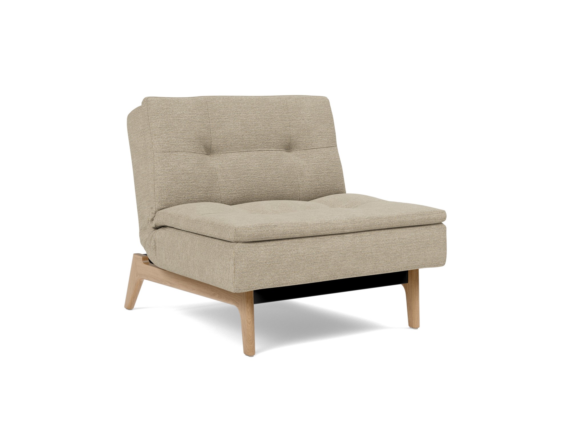 Sessel Dublexo Strukturierter Stoff Taura 356-Sand Beine Eiche