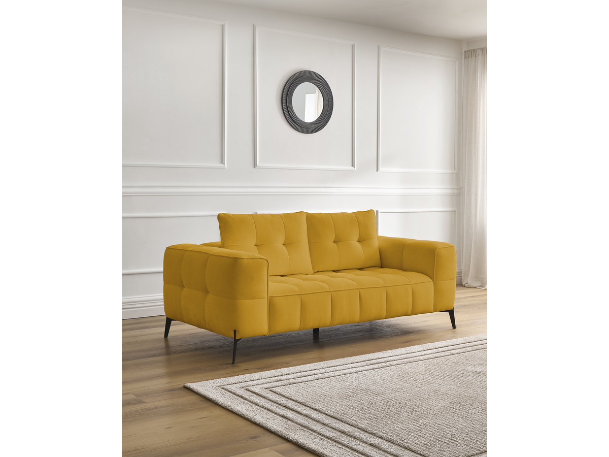Bobochic Anis Sofa 2-Sitzer Strukturstoff Gelb