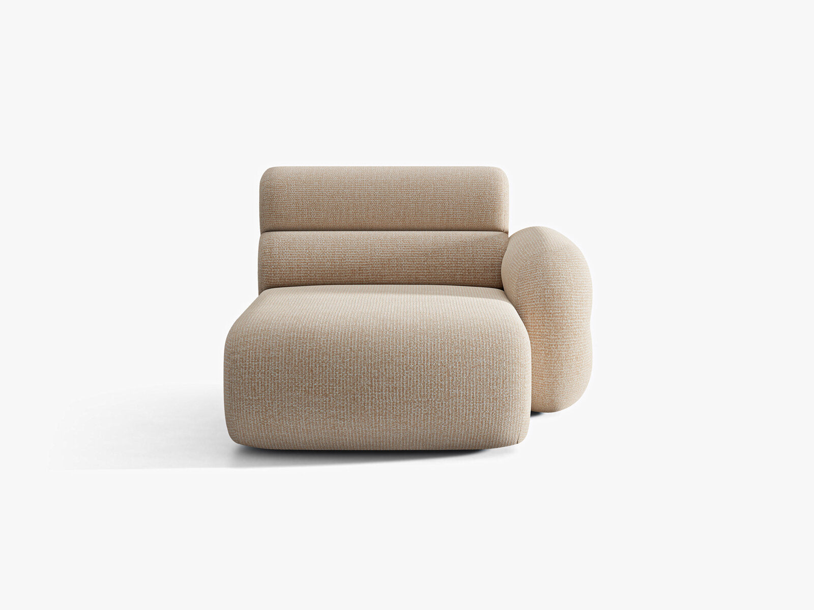 Micadoni Neo Chaiselongue Rechts Chenille SILENCIO Sand