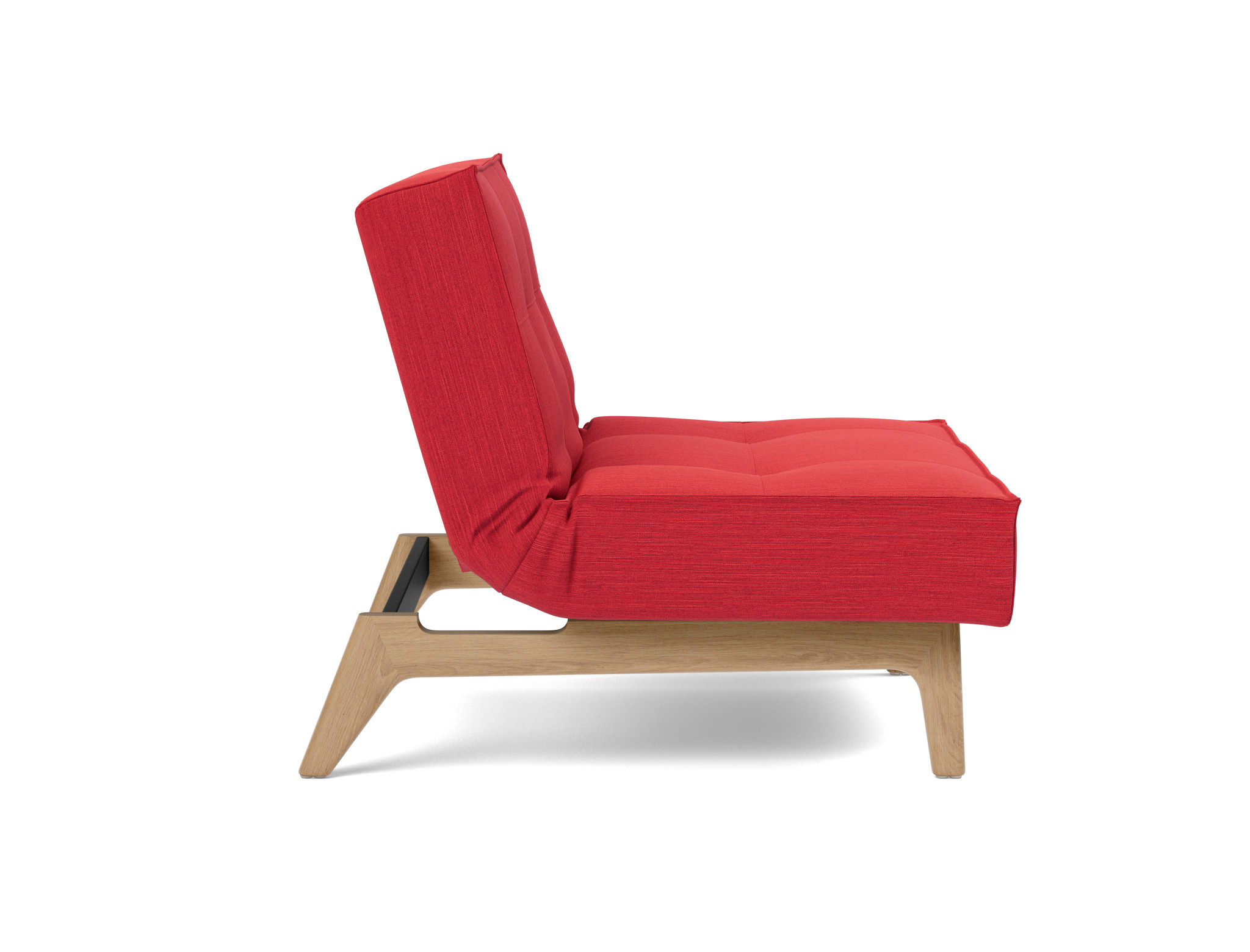 Sessel Splitback Flachgewebe Elegance 511-Red Beine Eiche