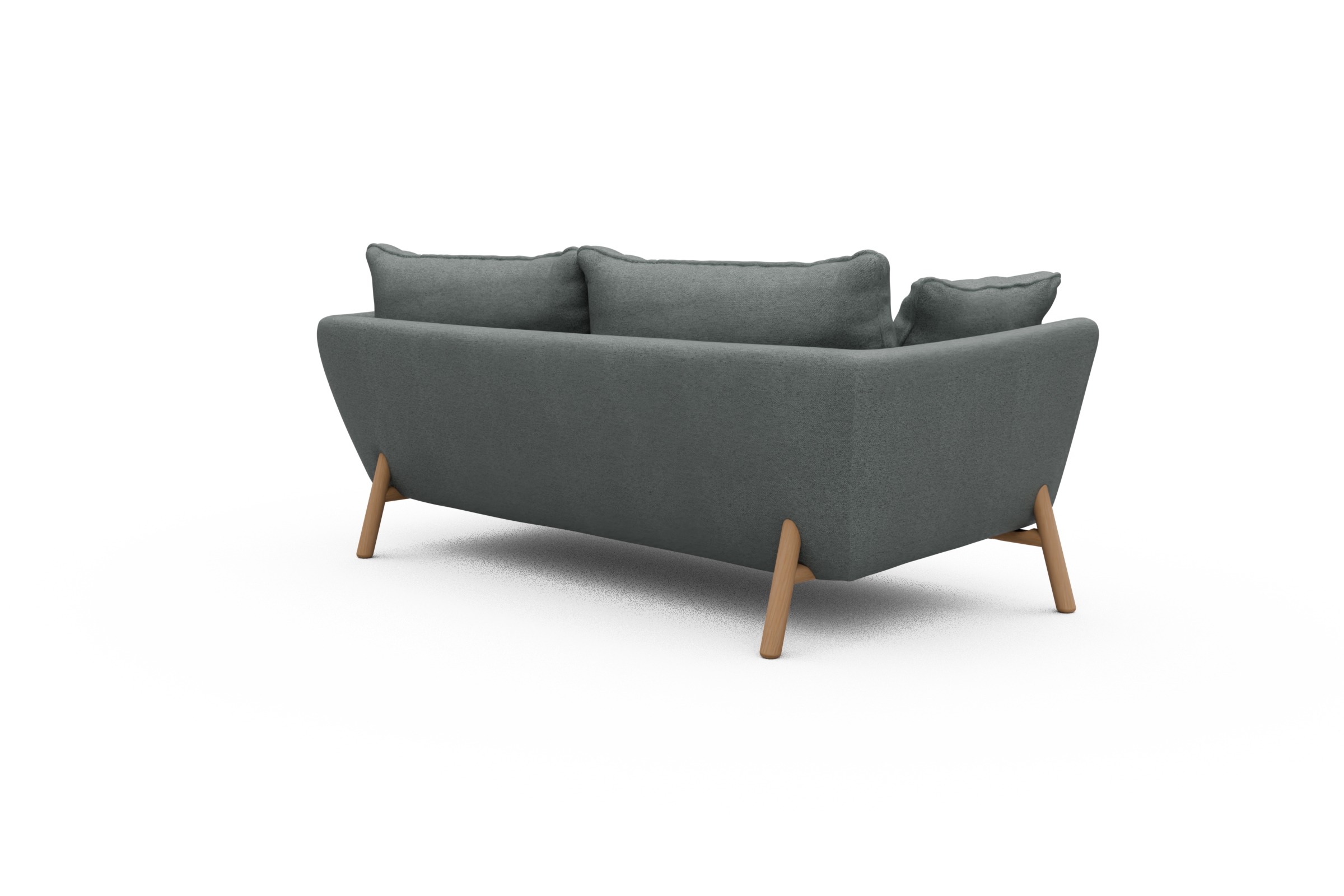 Sofa Emil PREMIUM 2-Sitzer Beinfarbe Eiche Natur Denari-Soft-Grey