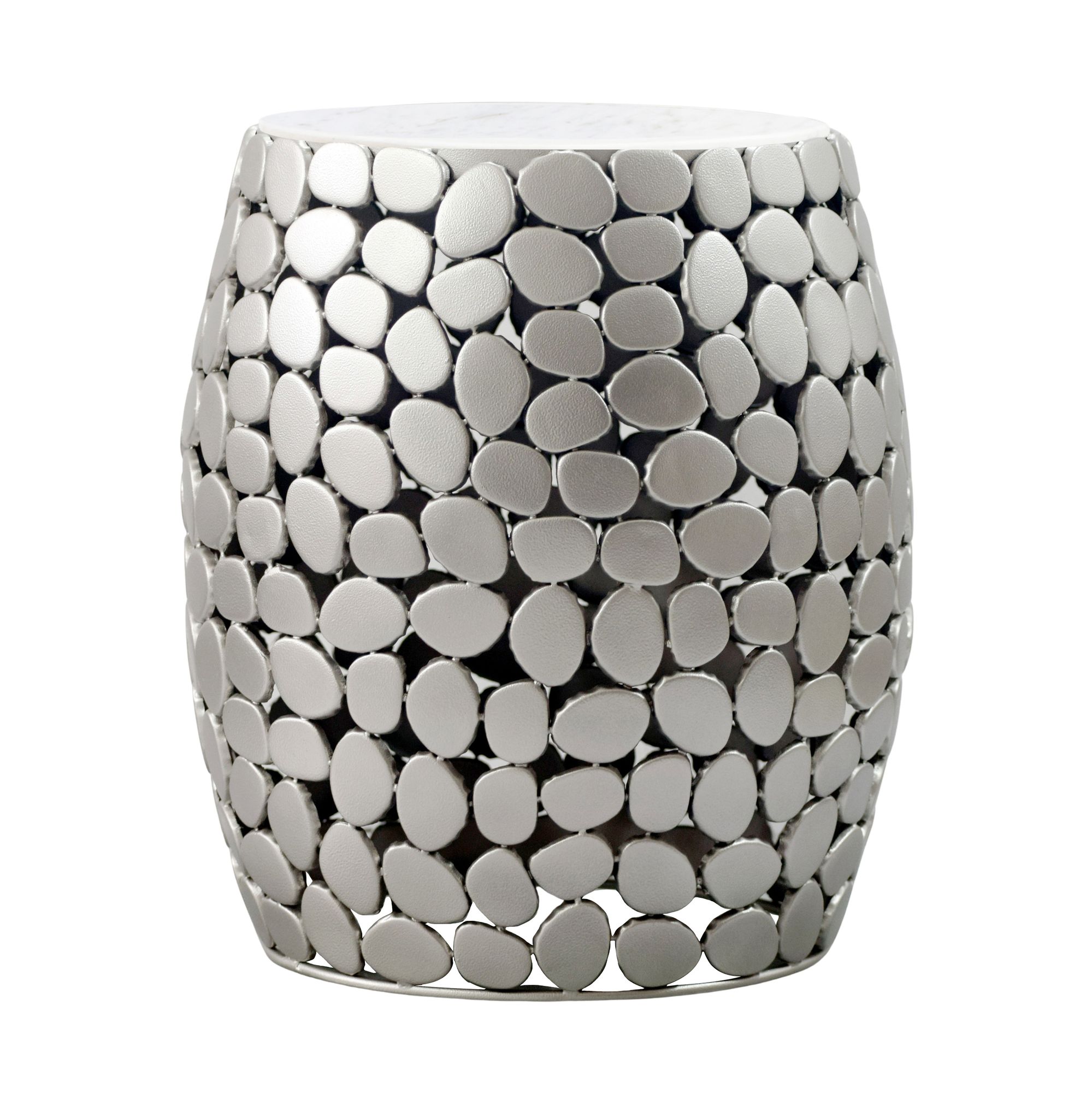 Beistelltisch Borga Marmor Silber Ø 40 cm