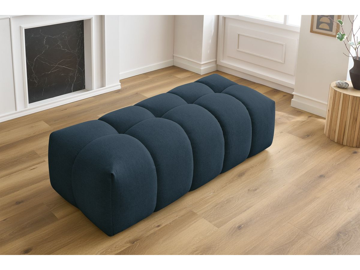 Bobochic Mont-blanc Pouf Melange-Stoff Dunkelblau