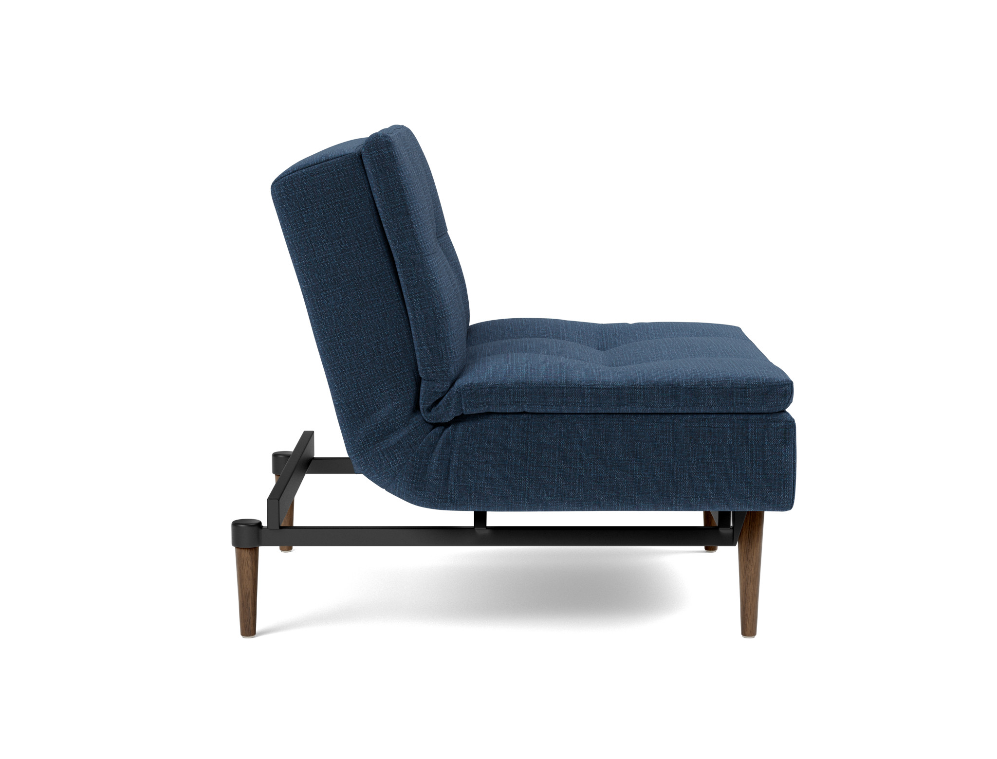 Sessel Dublexo Chenille Esina 414-Indigo-Blue Beine Styletto Eiche dunkel