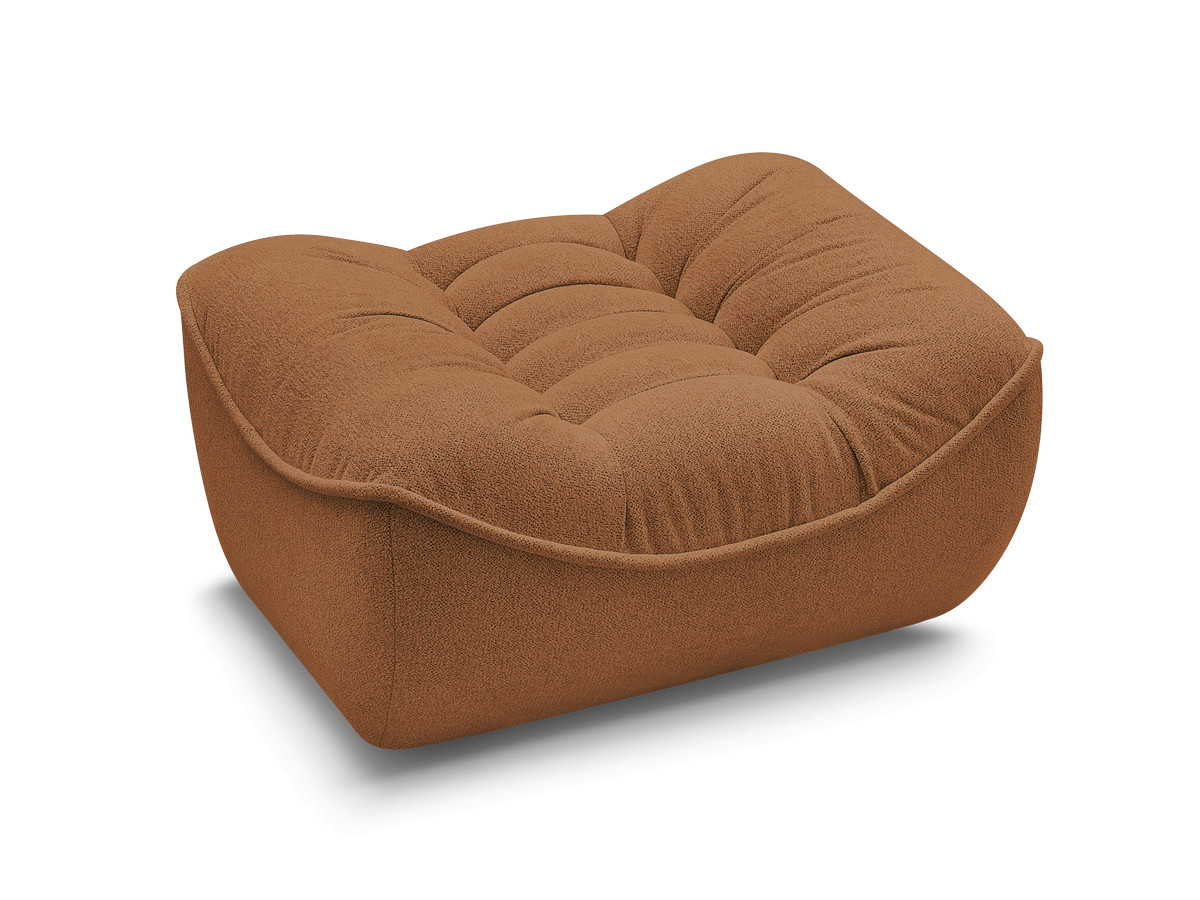 Bobochic Serena Pouf Melange-Stoff Orange