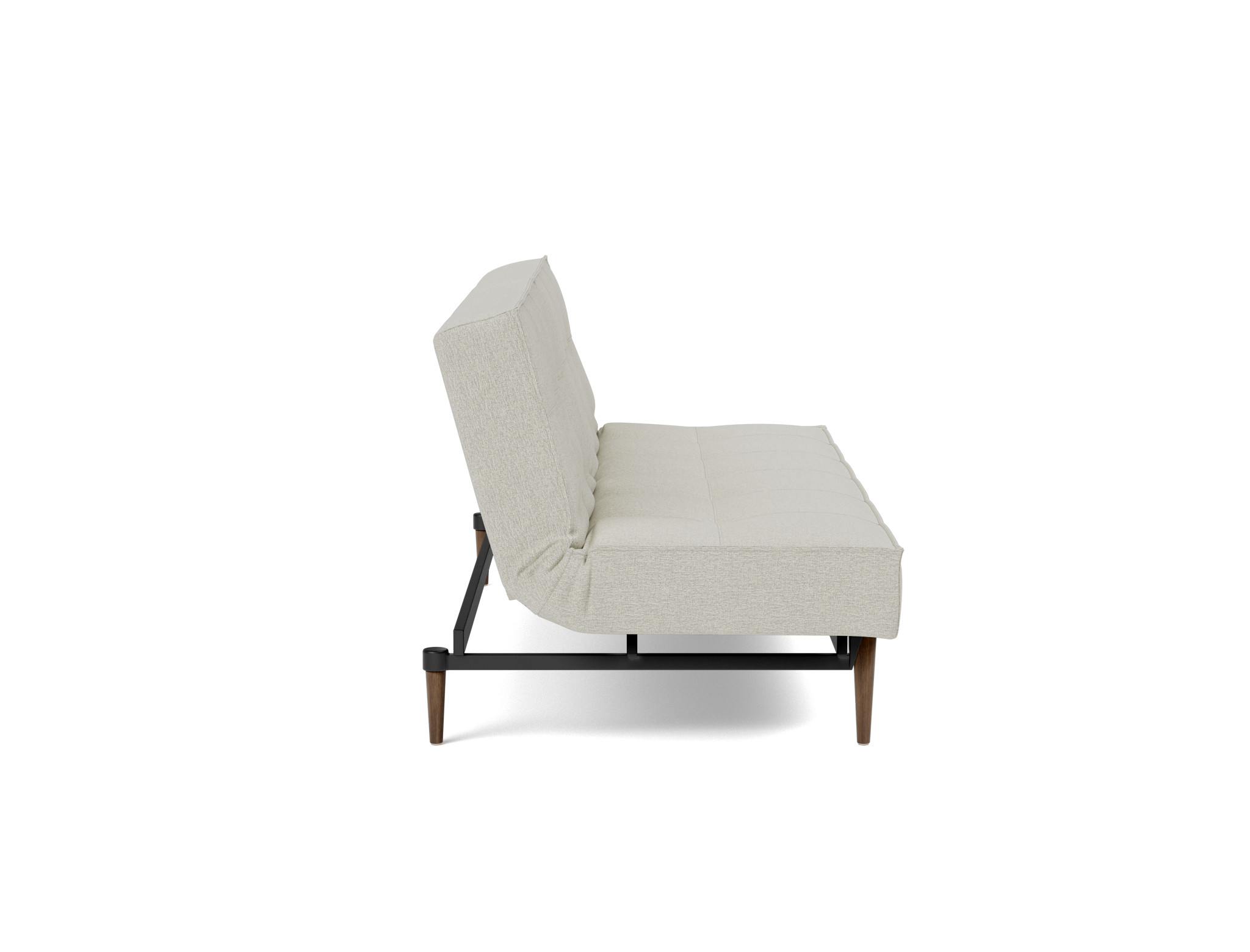 Schlafsofa Splitback Flachgewebe Mixed Dance 527-Natural Beine Styletto Eiche dunkel