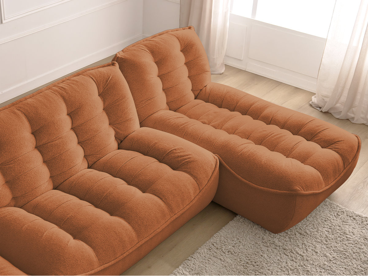 Bobochic Serena Ecksofa Melange-Stoff Orange