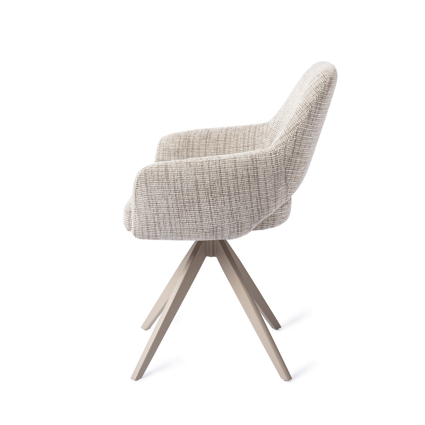 Jesper Home Esszimmerstuhl Yanai Caramel Grid Turn Beige