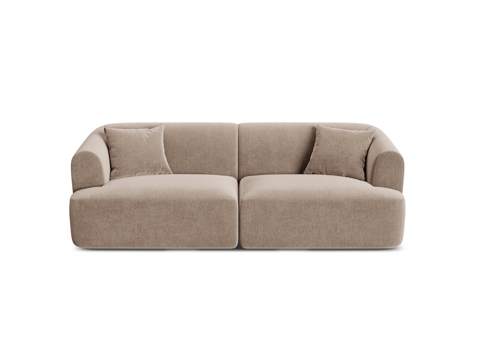 Cosmopolitan Design Sofa Campi 3-Sitzer Samt Vogue Dunkelbeige