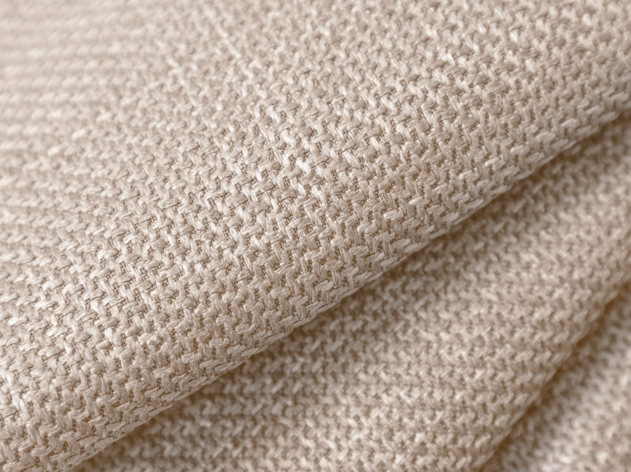Micadoni Hocker Gloria 1-Sitzer Strukturierter Stoff Beige