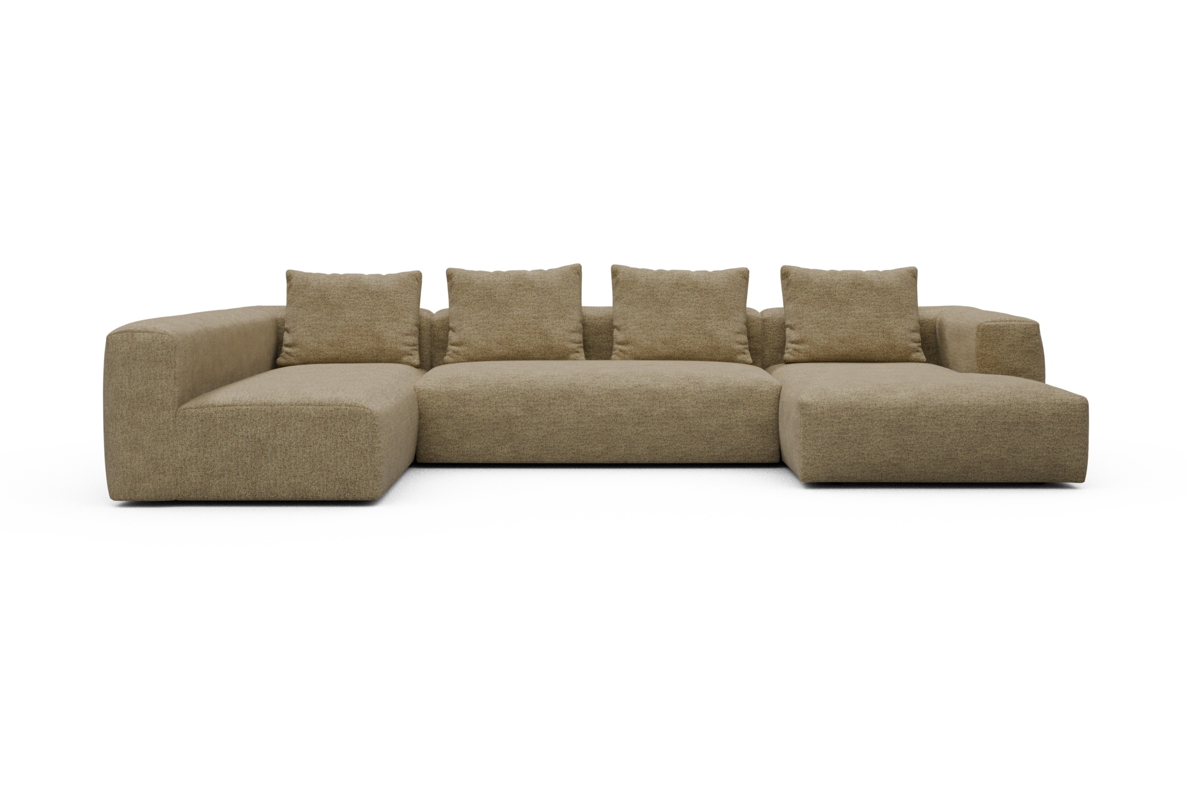 Skandi Home Wohnlandschaft Fred Chaiselongue rechts mit 2-Sitzer und lange Armlehne links Carreno-Silician-Yellow moebelfaktor