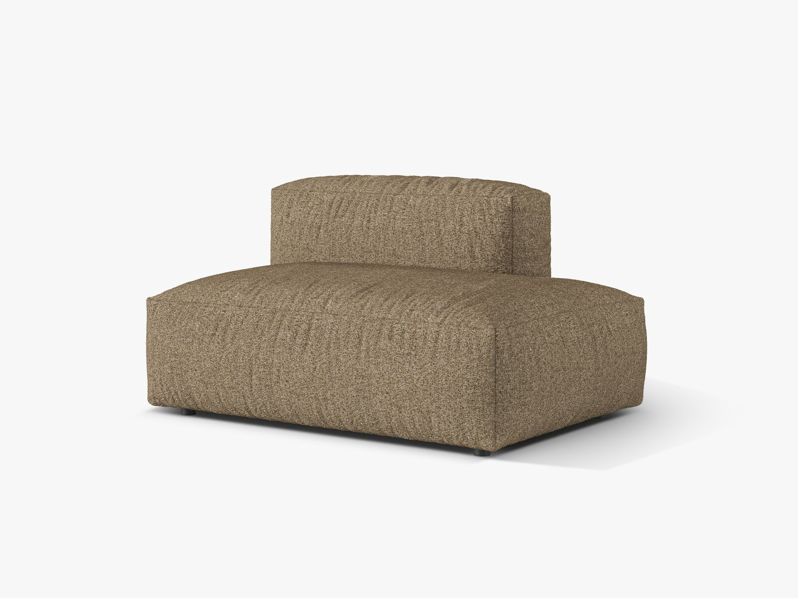 Micadoni Ecksofa-Modul Martina 1-Sitzer Rechts Boucle Monet Cappuccino