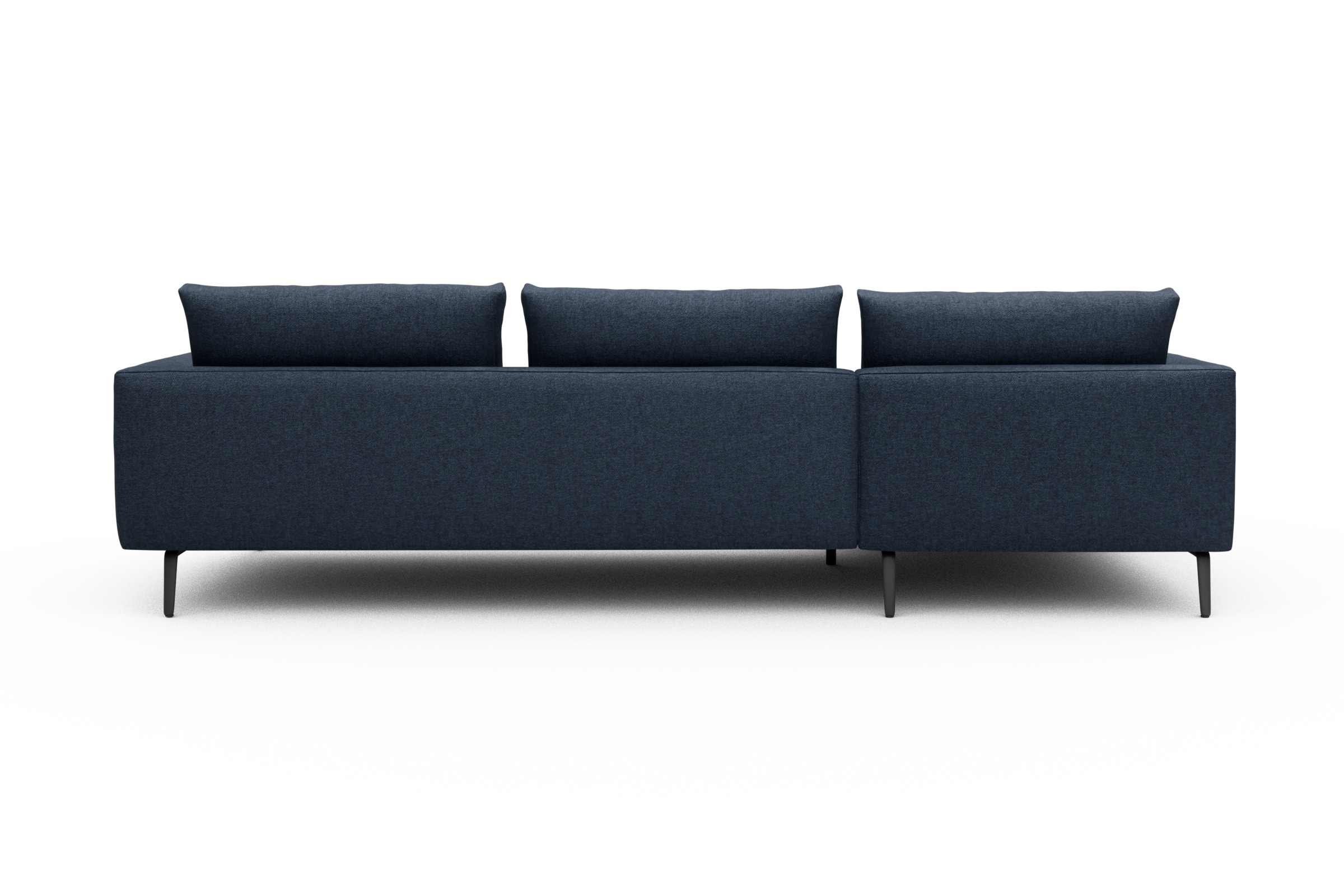 Ecksofa Karl Chaiselongue links mit 2,5-Sitzer Sama-Deep-Blue
