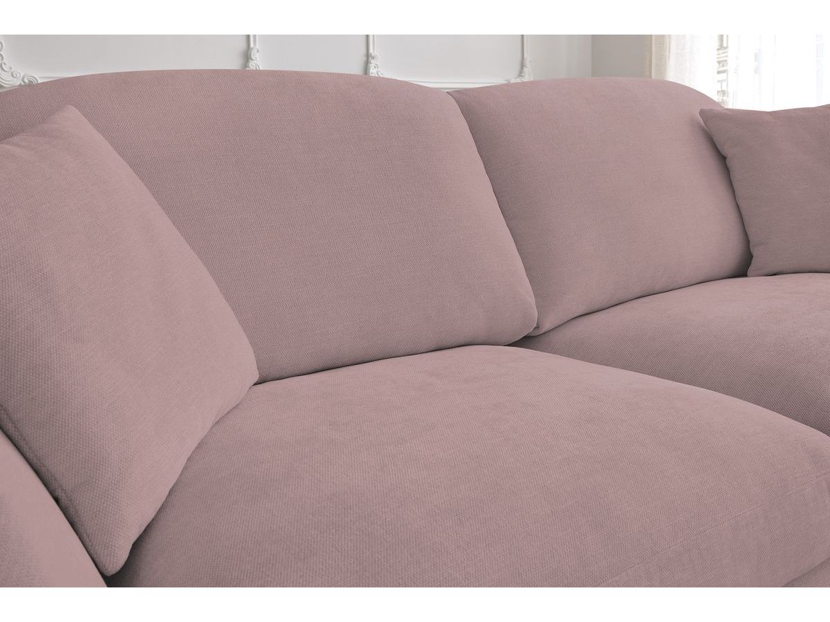 Bobochic Cezanne Schlafsofa 3-Sitzer Stoff Rosa, Liegefläche 160 × 194 cm