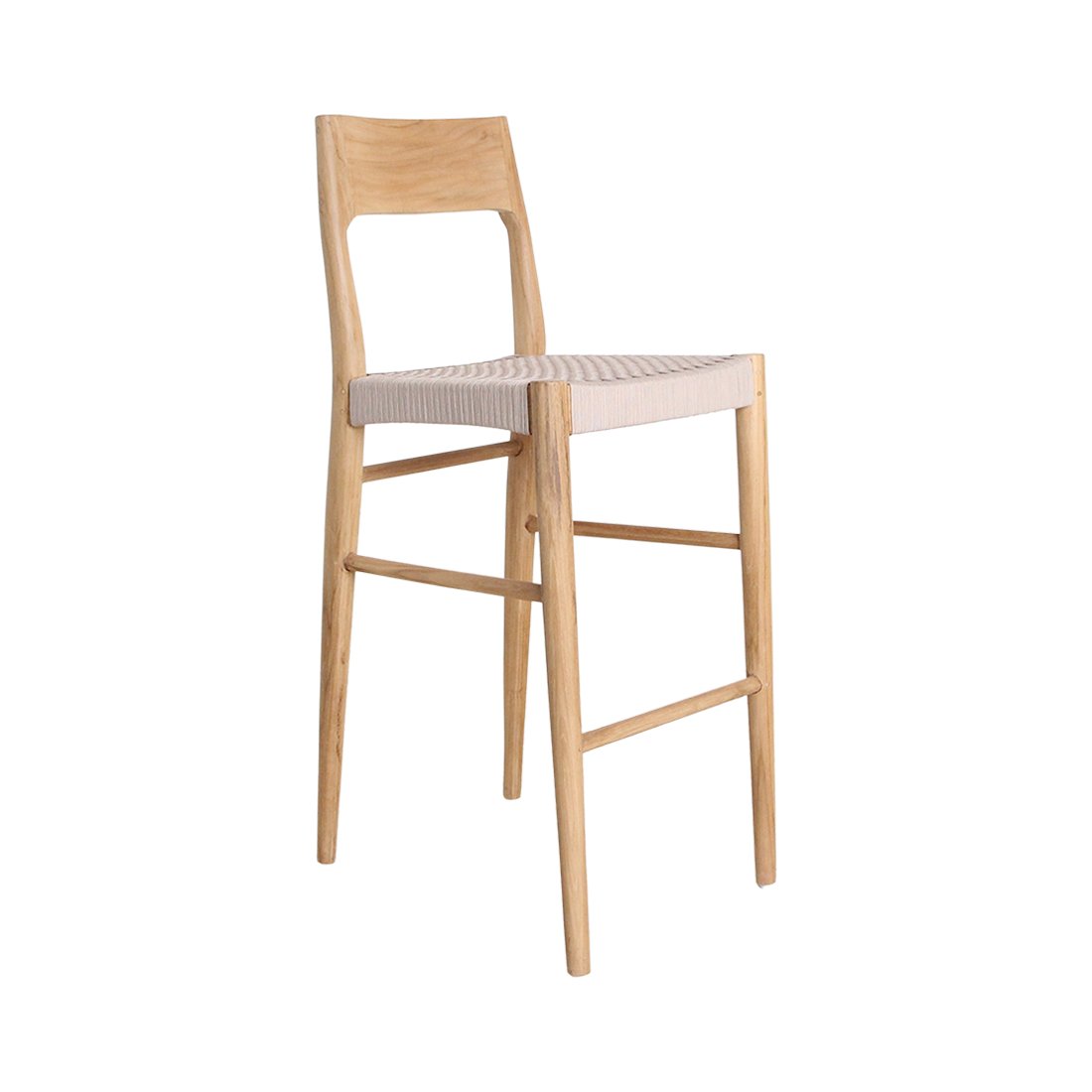 Raw Materials Freya Teakholz Outdoor Barhocker