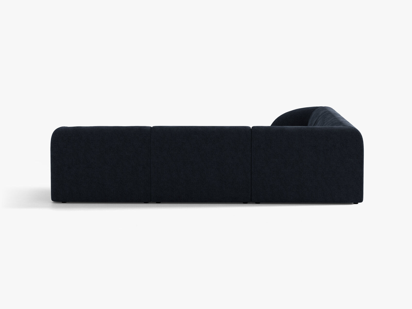 Micadoni 5-Sitzer Symmetrisches Ecksofa Miley Chenille Eden Marineblau