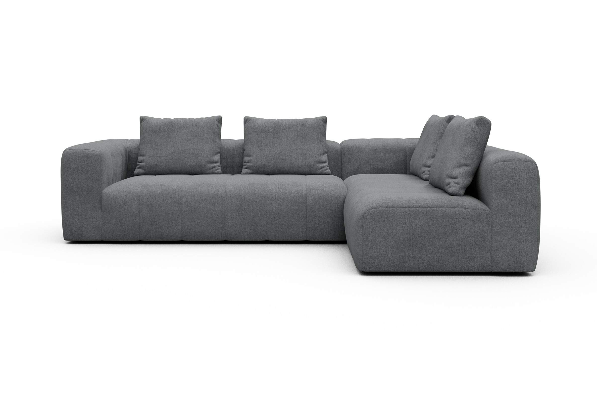 Ecksofa Hugo 2x 2,5-Sitzer Armlehne links Casone-Gravel-Grey