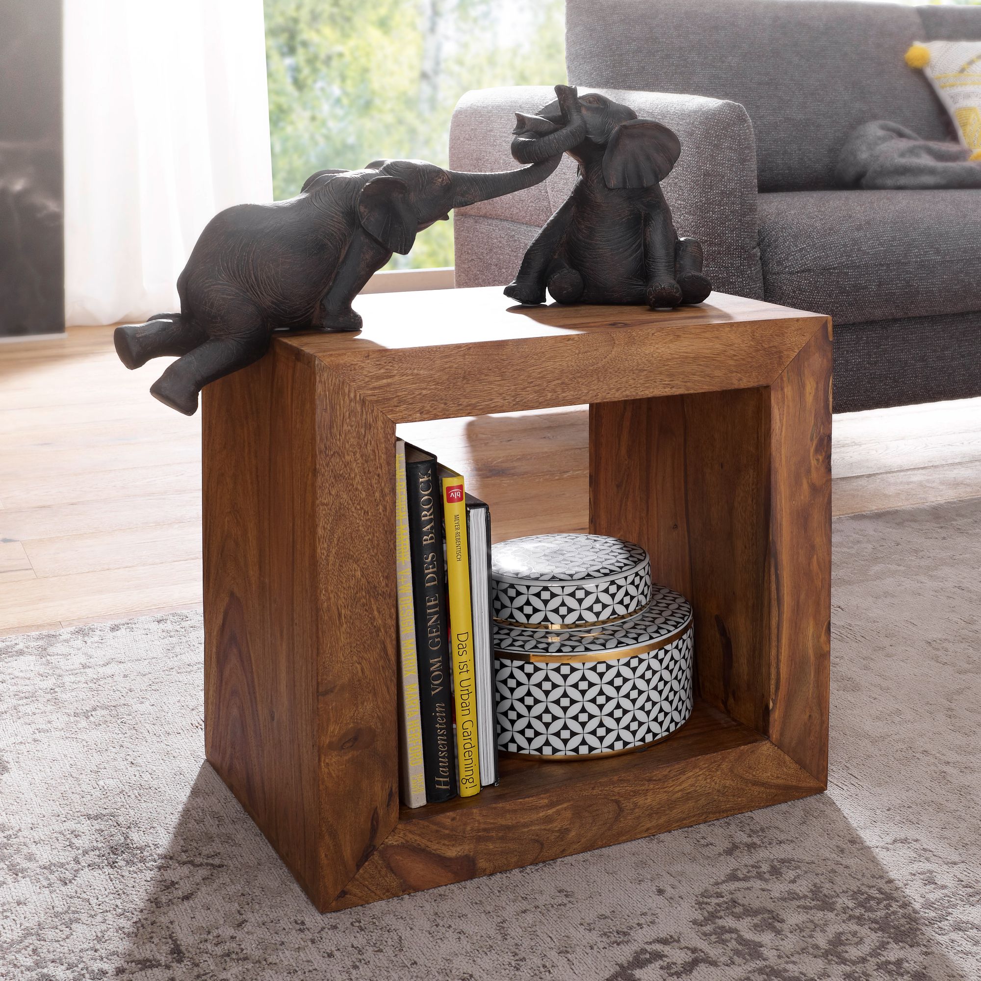 Standregal Austevoll Massivholz Dunkelbraun 44 × 33 × 44 cm